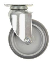 Møbelhjul drejbart m/plade mørkegrå 50 mm